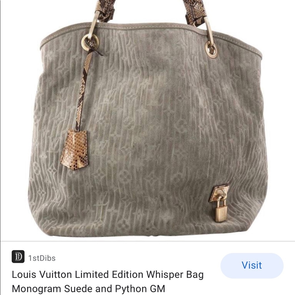 Louis Vuitton Whisper  PM suede bag